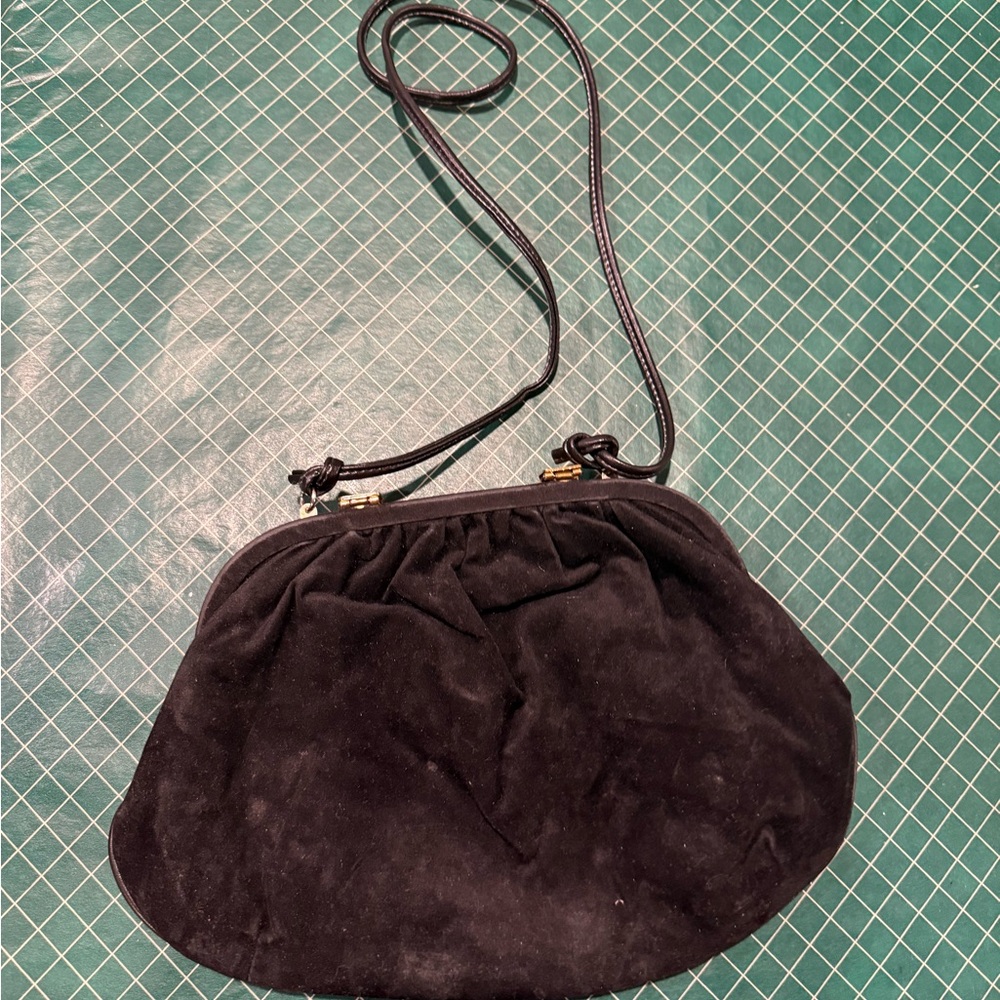 Elegant Black Suede Women's Bag